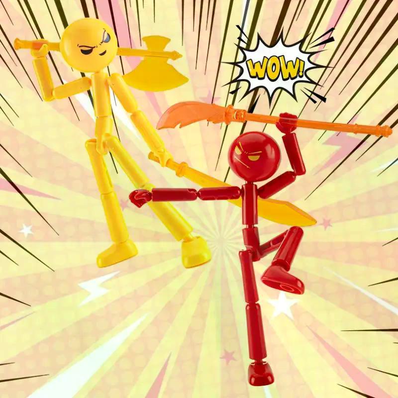 1 Набор Новая Фигурка Действия Stickman Собранный Робот Подвижный 3D Печать Манекен Многосуставной Stickman Игрушка