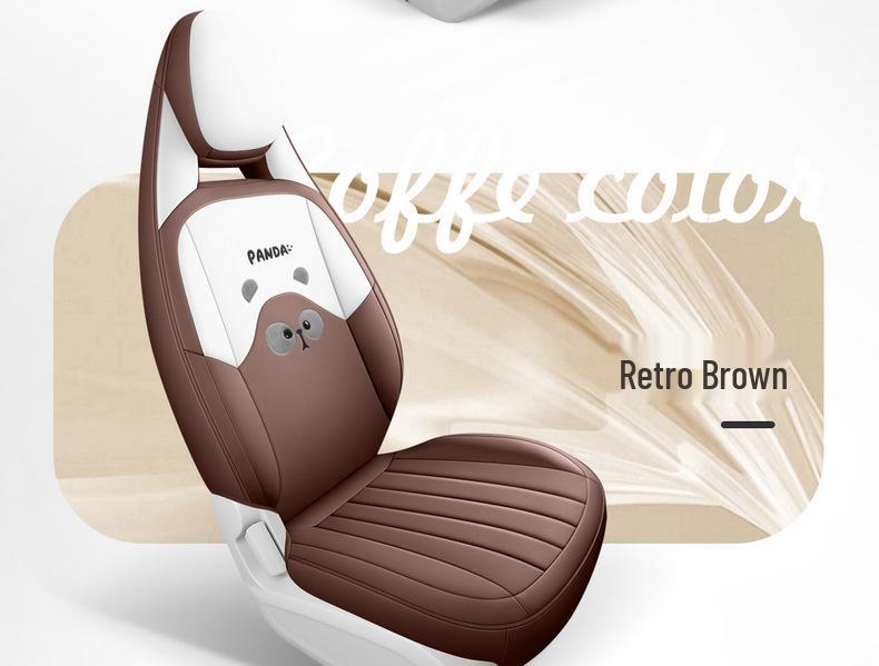 Cute 2023 Panda Mini Seat Cover for Women - All-Season, Full Coverage Car Cushion
