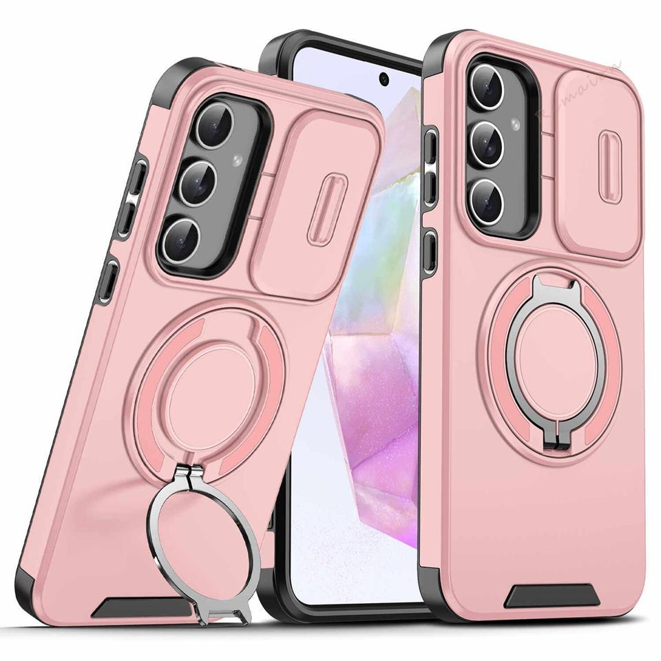 Магнитный чехол-подставка для телефона Samsung Galaxy S24 S22 S23 S25 S20 S21 S26 FE Ultra Plus Magsafe Бронированный противоударный защитный чехол