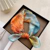 53CM Silk Scarf Small Square Scarf Versatile For Women Spring And Autumn Thin Design Fashionable And Stylish Decorative Scarf Professional Flight