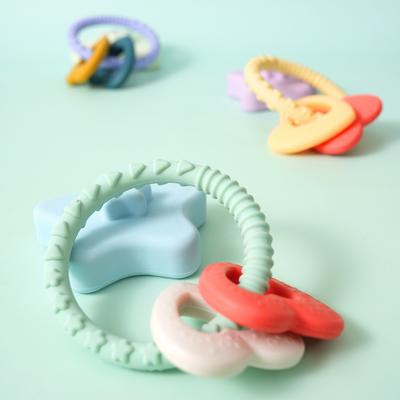 Color Kids 1 шт. Детский силиконовый прорезыватель-кольцо, не содержит БФА, жевательная игрушка, милый браслет, игрушки для прорезывания зубов для новорожденных, детские аксессуары