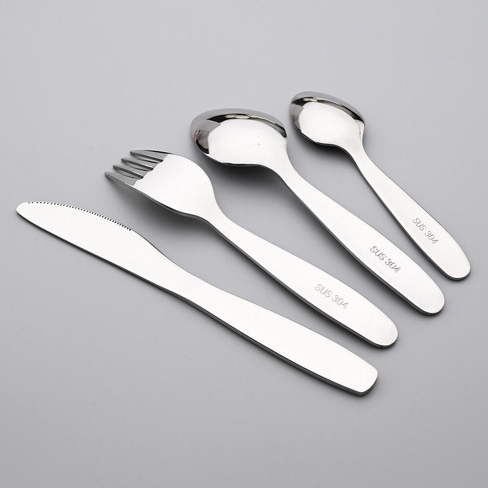 4 шт. столовые приборы, столовые приборы из нержавеющей стали 304, посуда, милый мультяшный милый рисунок жирафа, столовая посуда с резьбой, набор ложек и вилок