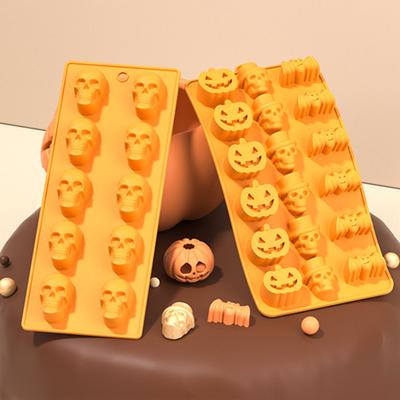 Силиконовая форма для шоколада в форме черепа, формы для конфет, гибкая форма для выпечки для мармелада