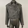 Spring leather jacket European goods Small man Short leather jacket Women's high-end sense Spring and Autumn locomotive jacket Skinny PU leather