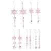 10 Pcs Crystal Snowflake Icicle Ornaments Clear Acrylic Christmas Ornaments for Christmas Tree Winter New Year Party Decor