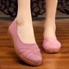 Модные удобные туфли на плоской подошве из ткани, симпатичные весенние и летние туфли на подошве TPR, мокасины без застежек, женские классные уличные туфли