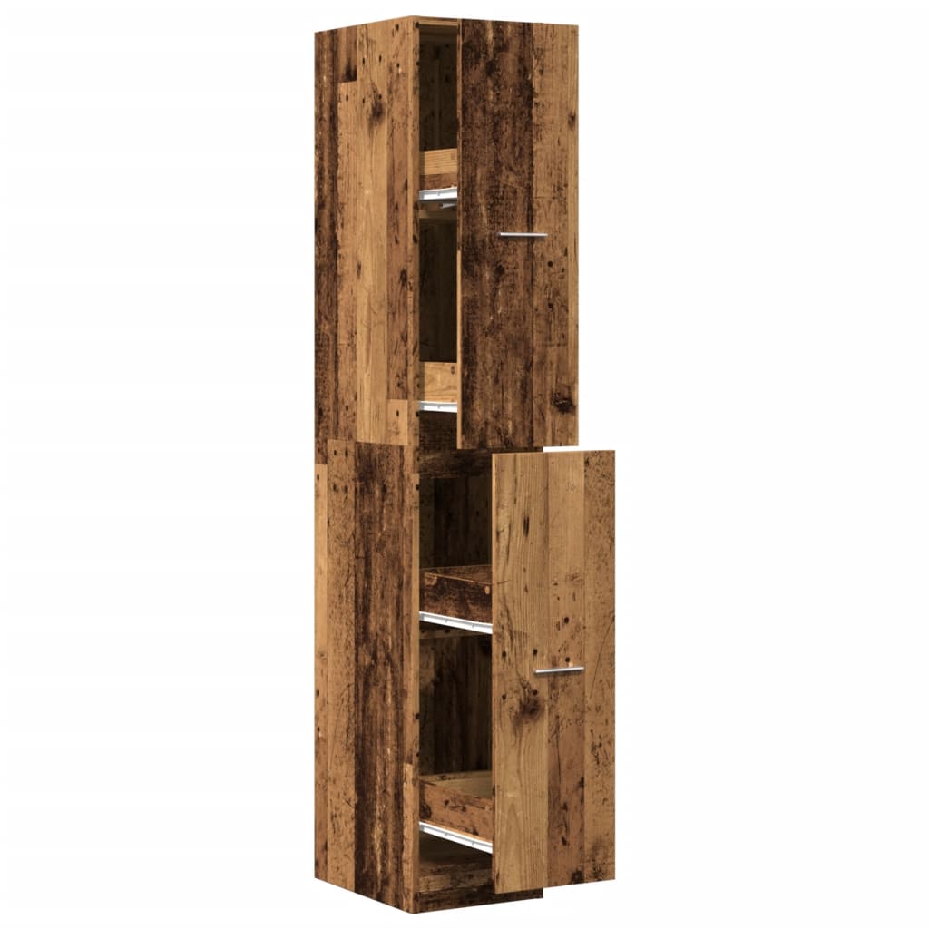 Vidaxl Szafka Apteczna, Stare Drewno, 30X41X174,5 Cm