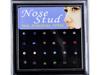 Tiny Surgical Steel Nose Studs Ring Mixed Rhinestone Body Piercing Jewelry