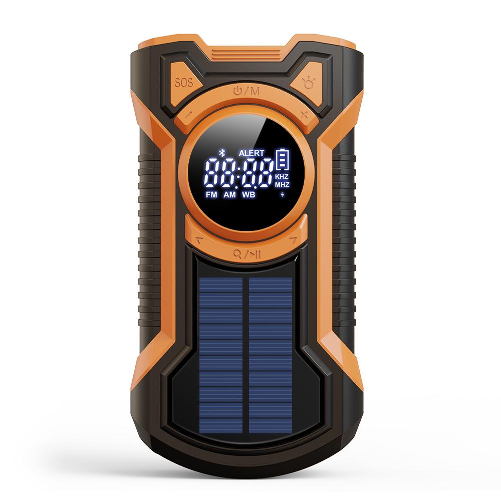 AM/FM/SW Bluetooth-динамик IP65 Водонепроницаемый пылезащитный портативный радиоприемник с ручным генератором Динамо-фонарик Солнечное радио