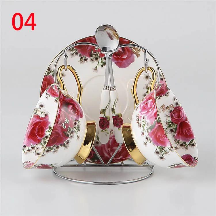 European Royal Coffee Cups,Lover Couple Mugs Bone China Ceramic Tea 2 Cup 2 Saucer Set Advanced Porcelain Mug For Afternoon Tea