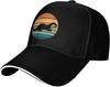 Retro Otter Sunset Lover Gift Baseball Cap Vintage Polyester Adjustable Casual Cap For Adults