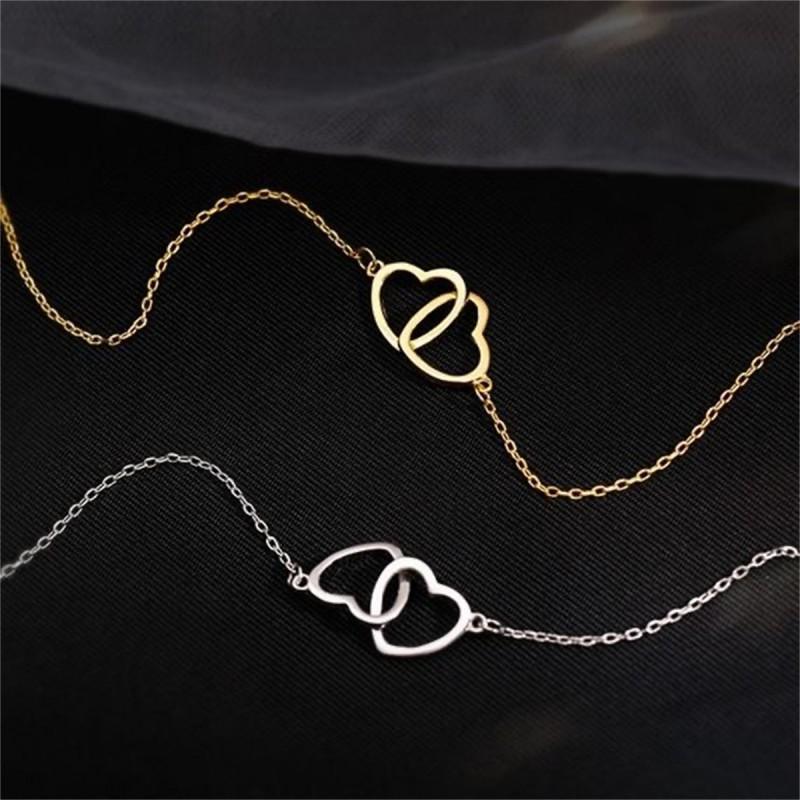 Heart Necklace Women Light Luxury Small Design Clavicle Chain Pendant Hypoallergenic Fashion Commute Jewelry