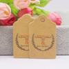 100pcs+100string 3x5cm White/kraft Paper. Thank You for Handcrafting the Label Hang Tag