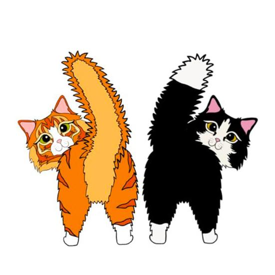 2 шт. милый держатель для ключей, клейкие крючки, прочные, выдерживающие нагрузку, простая установка, забавный кошачий хвост