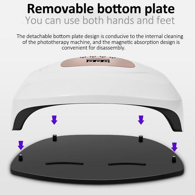 150 Вт SUN X8 MAX УФ-лампа для ногтей с 57 светодиодами, сушилка для ногтей для сушки геля, автоматический сенсорный маникюрный инструмент