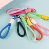 Creative Braided Lanyard Keychain Phone Strap Anti Lost Phone Chain Wristband Carabiner Knot Rope Keyring Camera Charm