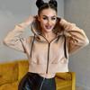 Women Long Sleeve V Neck Loose Pullovers Female Tops Solid Color Sweatshirts