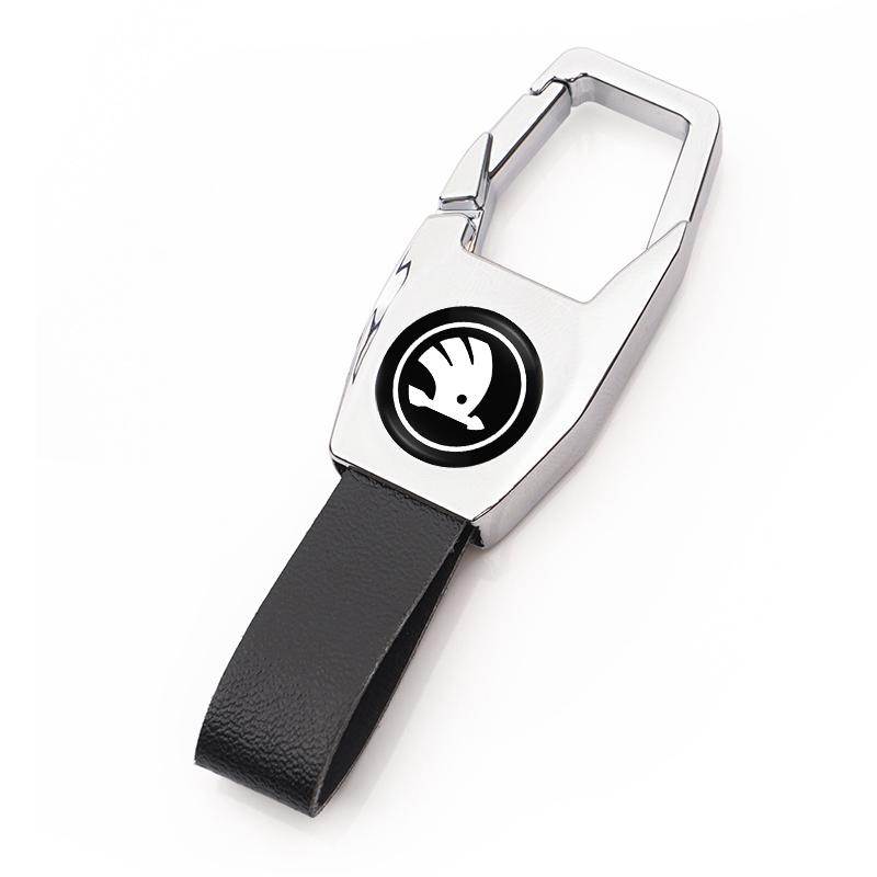 Zinc Alloy Car Key Buckle Auto Key Ring Keychain For Skoda Kylaq Elroq Kodiaq Octavia Enyaq Kamiq Scala Rapid Superb Karoq Fabia fsjn24
