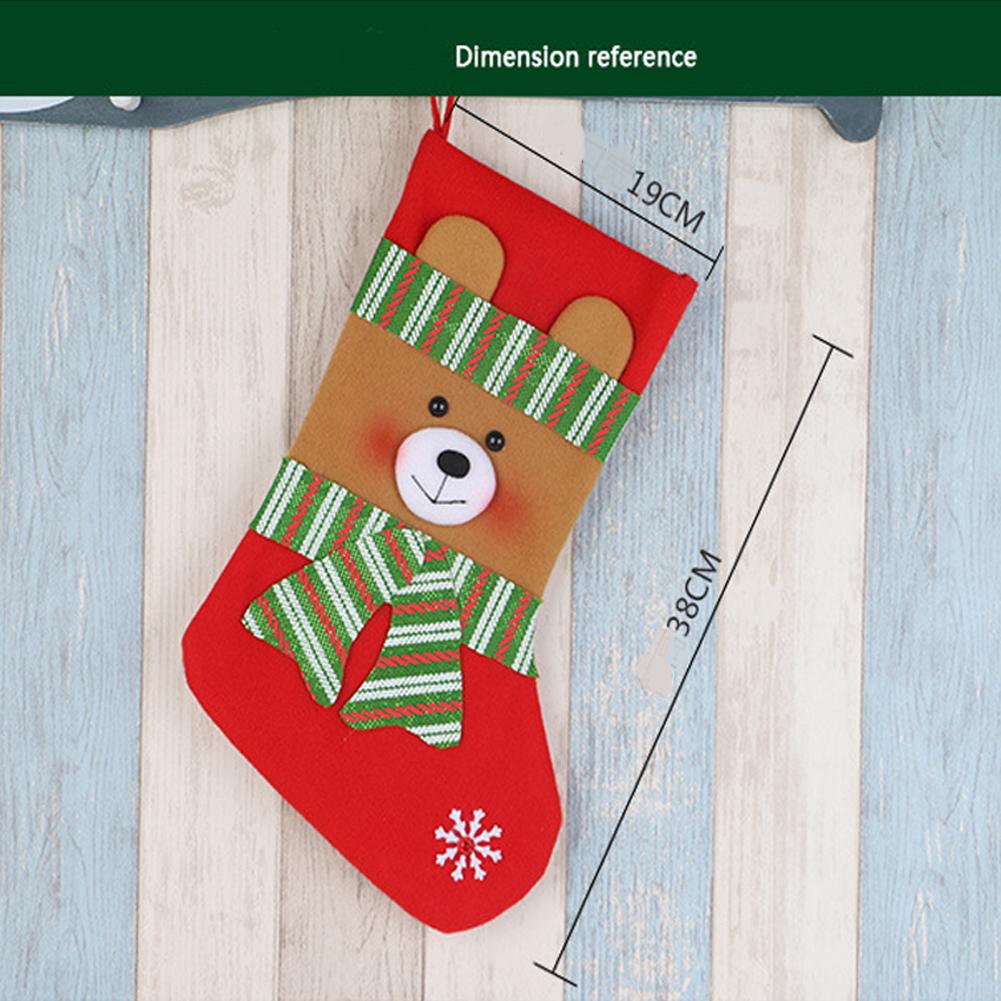 Christmas Stocking Candy Gift Sock Bag Fireplace Ornaments