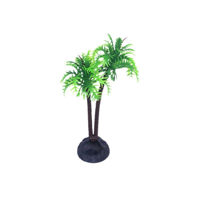 Artificial Water Plants & Rockery Bonsai Accessories for Fish Tanks - Small Coconut Tree Landscaping