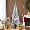 Narrow Christmas Tree 180 Cm With Bicolor LED Lights 11 Lighting Modes 479 Branches Green
