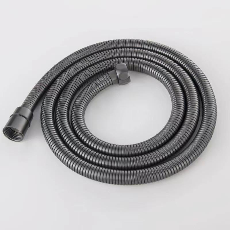 Шланг для душа из нержавеющей стали с защитой от перекручивания: Устойчивый к давлению, Гибкий, Взрывозащищенный, Гофрированный дизайн для ванной комнаты и туалета.