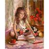 5D DIY Алмазная картина Маленькая девочка Набор для вышивки крестом Мозаика Алмазная вышивка Роза Полный круглый/квадратный дрель Украшение дома