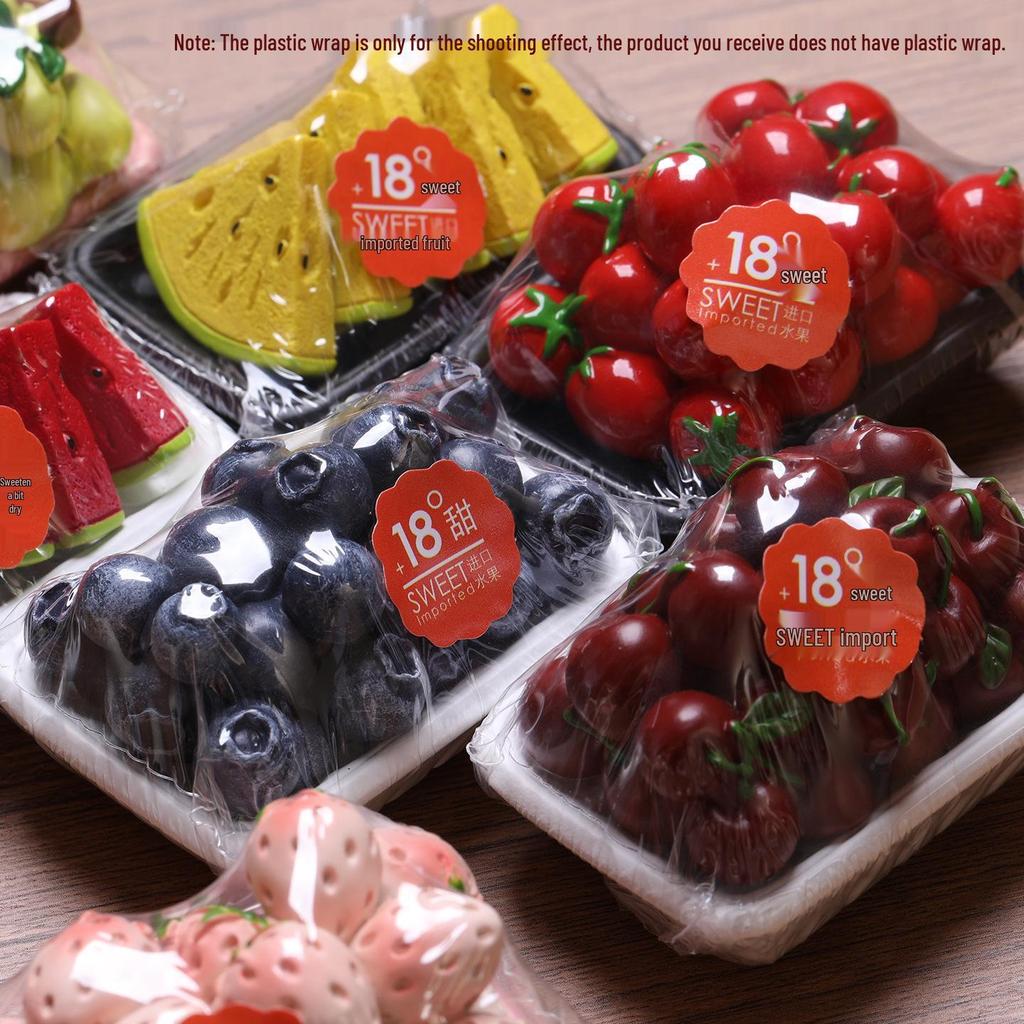 3D Fruit Magnet: Watermelon, Cherry, Strawberry Cat Design