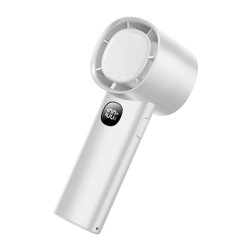 Small Fan High-speed Handheld Fan Outdoor Portable Handheld Charging Model with Digital Display Strong Wind Long Battery Life