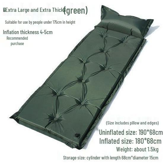 Self-Inflating Outdoor Camping Mat - Connectable Sleeping Pad for Single or Double Tents