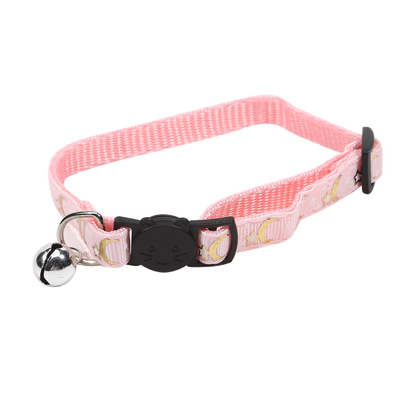 1PC Star Moon Quick Release Kitten Cat ID Collar Puppy Dog Collars Engraved Tag Set With Bell For Small Dogs Cats 2026
