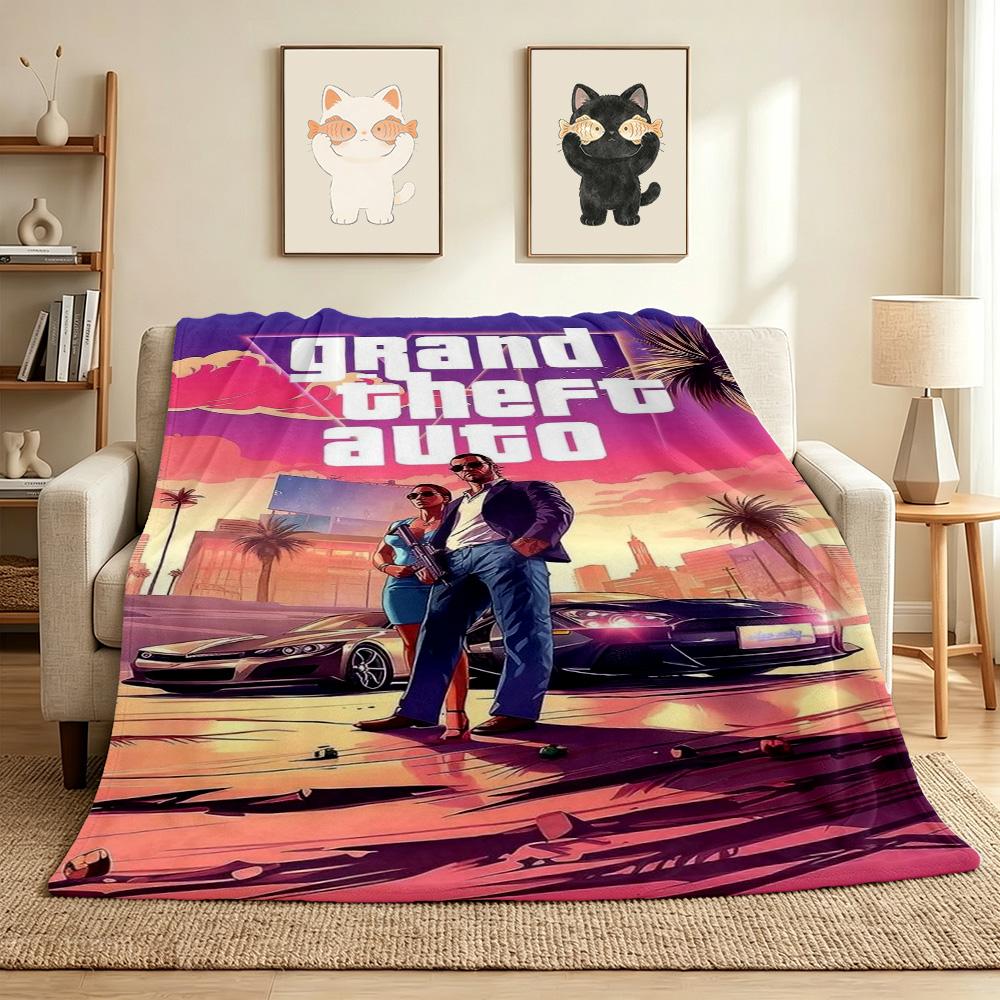 City Escape Flannel Blanket Throw Blanket Soft Warm Sofa Bed Camping Home Decor Unique Christmas Gift C9211670