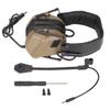 Military Headphone Retractable Foldable Hunting Headphone with Microphone for 20.5in~25.2in Head