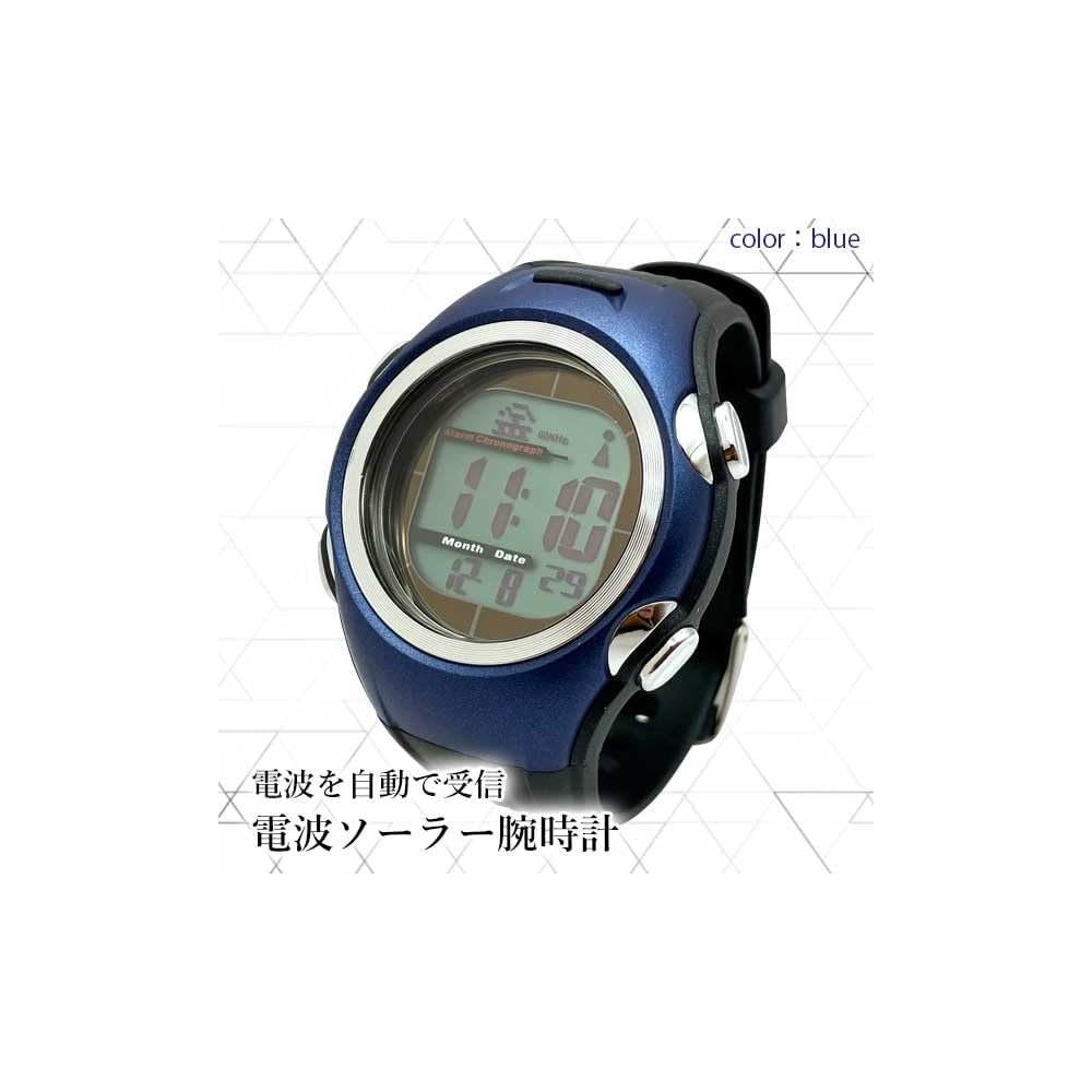 Мужские часы Seiko Solar Wave Синие Точные Водонепроницаемые Для активного отдыха Повседневные Солнечные Часы