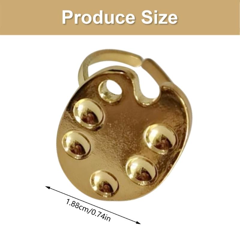 Палитра для смешивания лаков для ногтей, Палитра для нейл-арта, Маленькая палитра цветов для нейл-арта, Кольцо на палец, Легко чистить, Инструмент для маникюра