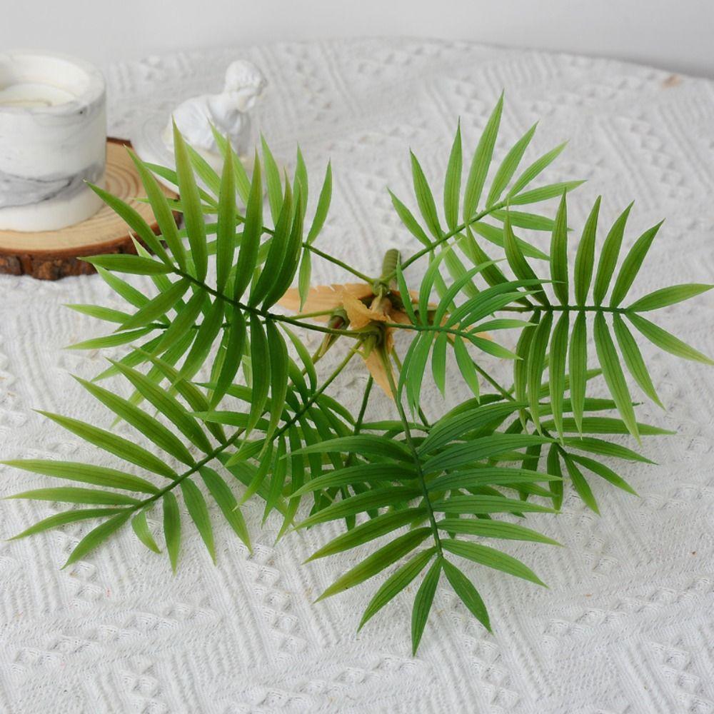 Real Touch Artificial Palm Leaves Branches Artificial Fern Office Desktop Decoration