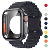 НОВЫЙ Стеклянный Чехол+Ремешок для Apple Watch Band 40 41 44 45 42 46 мм Защитные стекла чехол для Apple IWatch Series 11 10 9 8 7 6 54