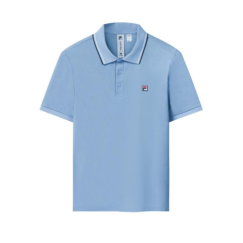 Fila Essentials Антибактериальная Поло с Постоянным Охлаждением Модная Мужская Верхняя Одежда Небесно-Голубая F11M631102FBU
