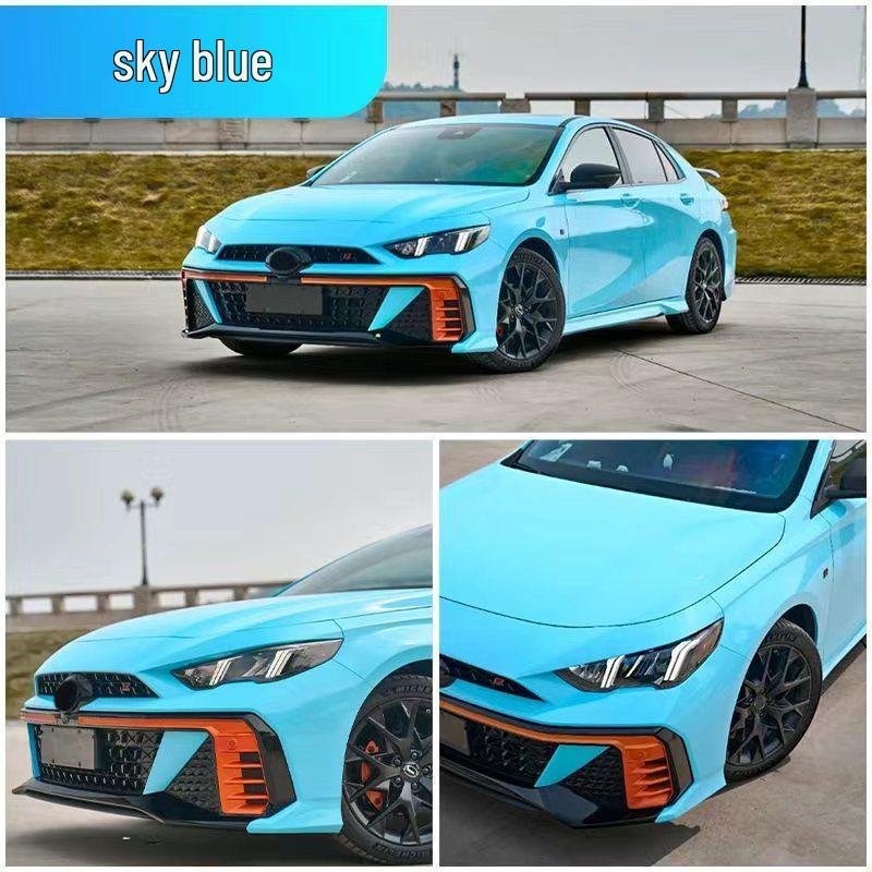 Car PET Film: Beetroot Purple, Glacier Blue, Piano White, Glossy Black - Full Vehicle Color Change Wrap.