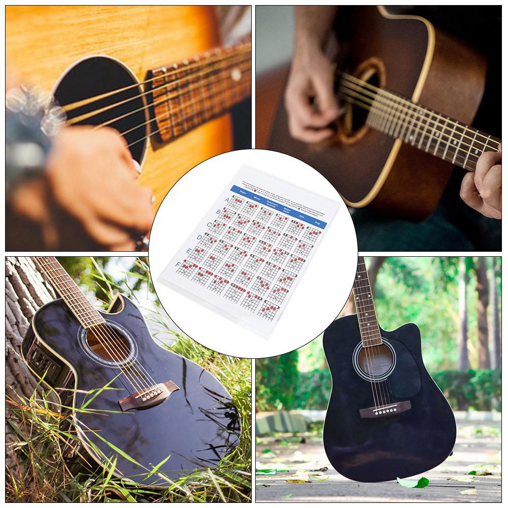 Плакат с аккордами для 6-струнной гитары, цветная художественная бумага, аксессуары для музыкальных инструментов S