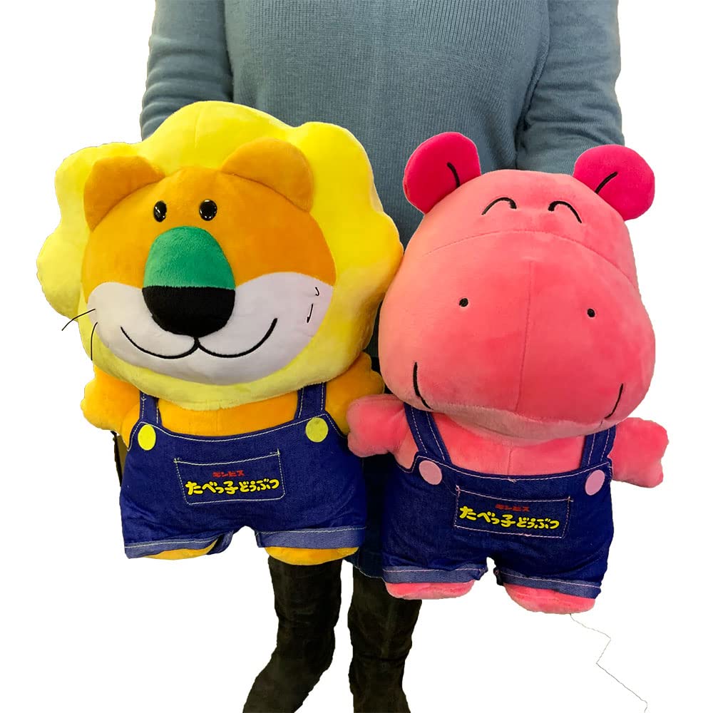 Cute Tabekko Animal Overalls Big Plush 34 x 18cm Toy, Approx. (Lion)