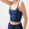 Женский темно-синий спортивный бюстгальтер с легкой поддержкой и закрытыми бретелями
