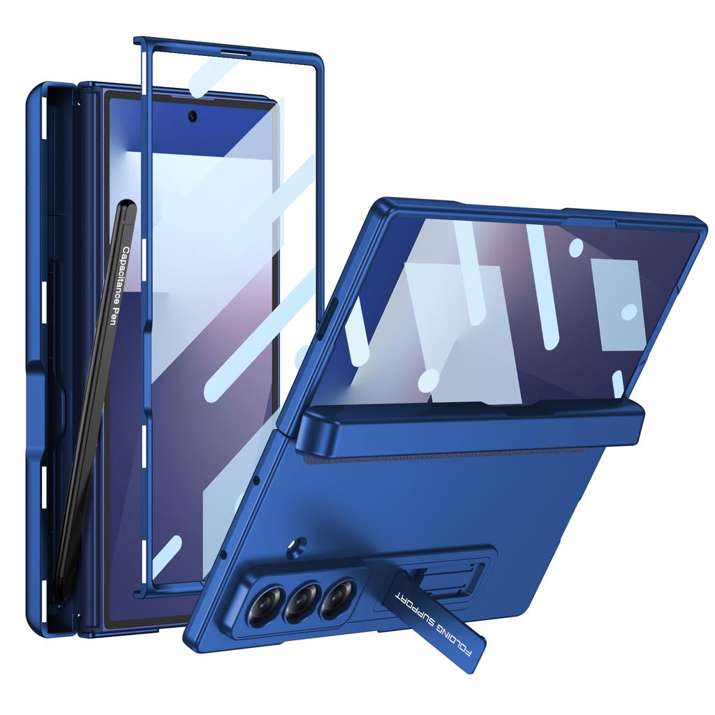 Магнитный шарнир 360 Защитный чехол для Samsung Galaxy Z Fold 7 6 5 Держатель для стилуса Защитное стекло Подставка Чехол для Galaxy Z Fold7