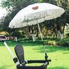 Stroller Umbrella with Tassels Clamp UPF 50+ Sun Protection Adjustable Rotary Waterproof Windproof Outdoor UV Blocking Pram Umbrella Parasol