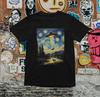 Ufo Abduction Starry Night T Shirt Alien Spaceship Cow Funny Tee 100% Cotton