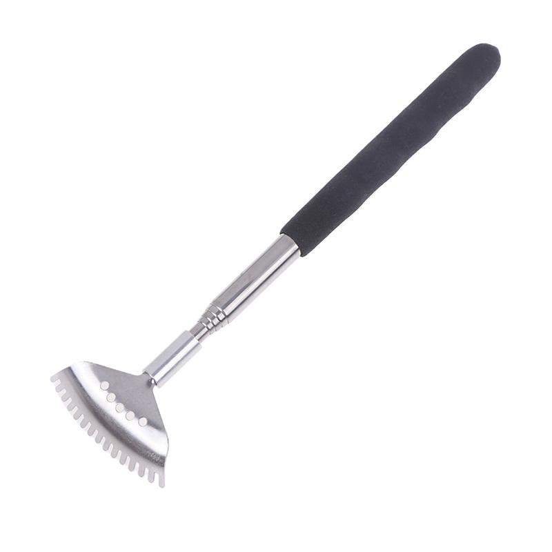 Выдвижная чесалка для спины с 15 граблями, переносная телескопическая резиновая ручка из нержавеющей стали