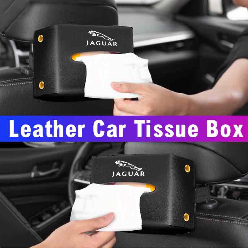 Car Tissue Box Armrest Storage Case Seatback Napkin Holder Accessories For Jaguar XF XJ XE S-Type F-Type X-Type F-Pace I-Pace HH1