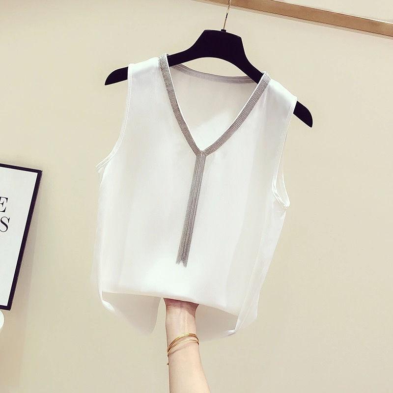 Шифоновая майка на подтяжках для женщин, носящих свободные и сексуальные костюмы с майкой без рукавов под ней