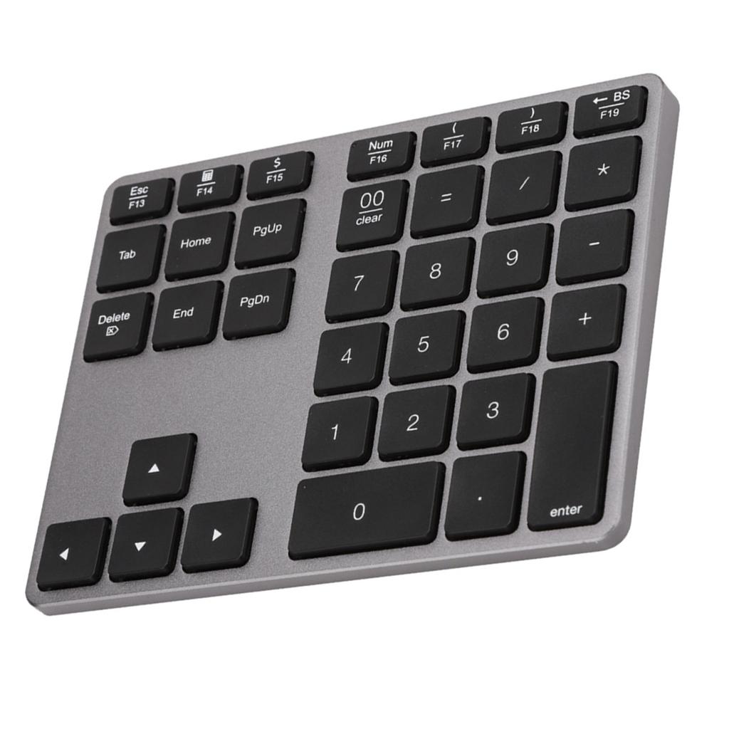 308 35 Keys Numeric Keypad Rechargeable Wireless Thin Keyboard Compatible with 5.0(Black )