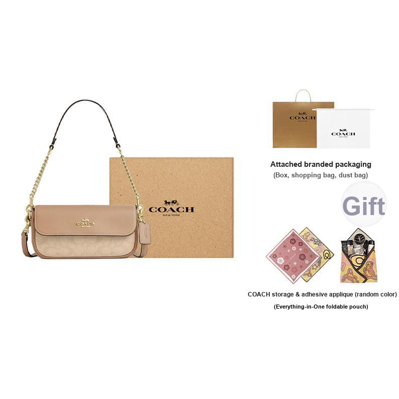 Coach Hailey 20 Signature Print Coated Canvas And Leather Shoulder Bag Women shoulder bag Natural Brown CAN94-IMLG6